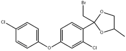 2-(溴甲基)-2-(2-氯-4-(4-氯苯氧基)苯基)-4-甲基-1,3-二氧戊環(huán).png